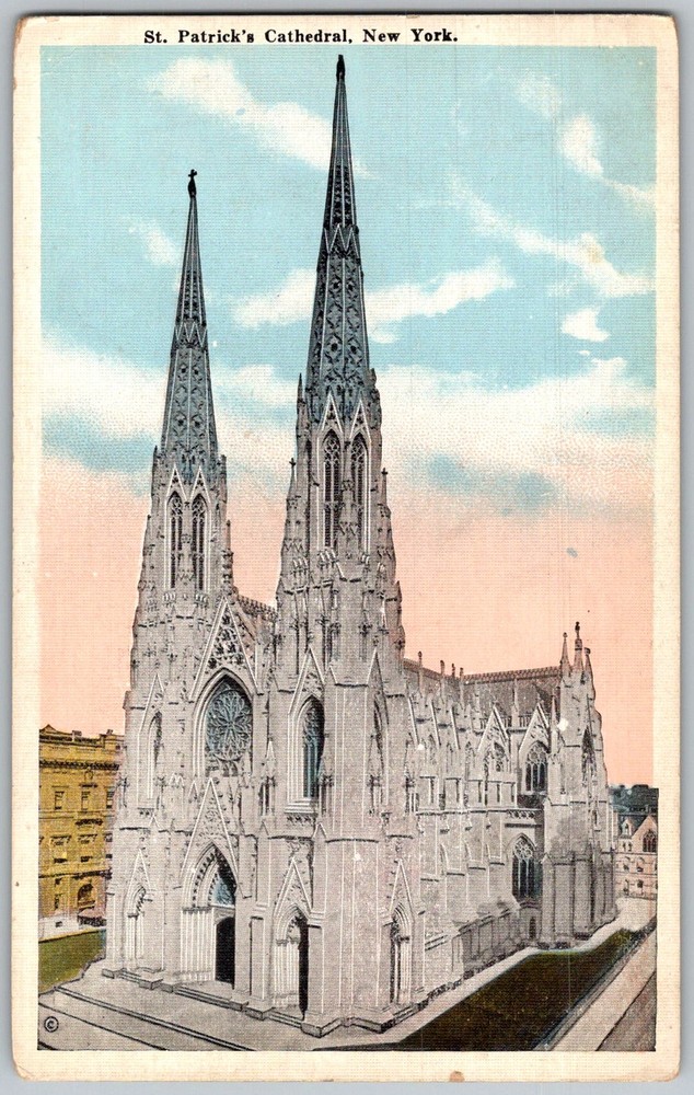 Antique Postcard St Patrick's Cathedral New York, NY 1910s