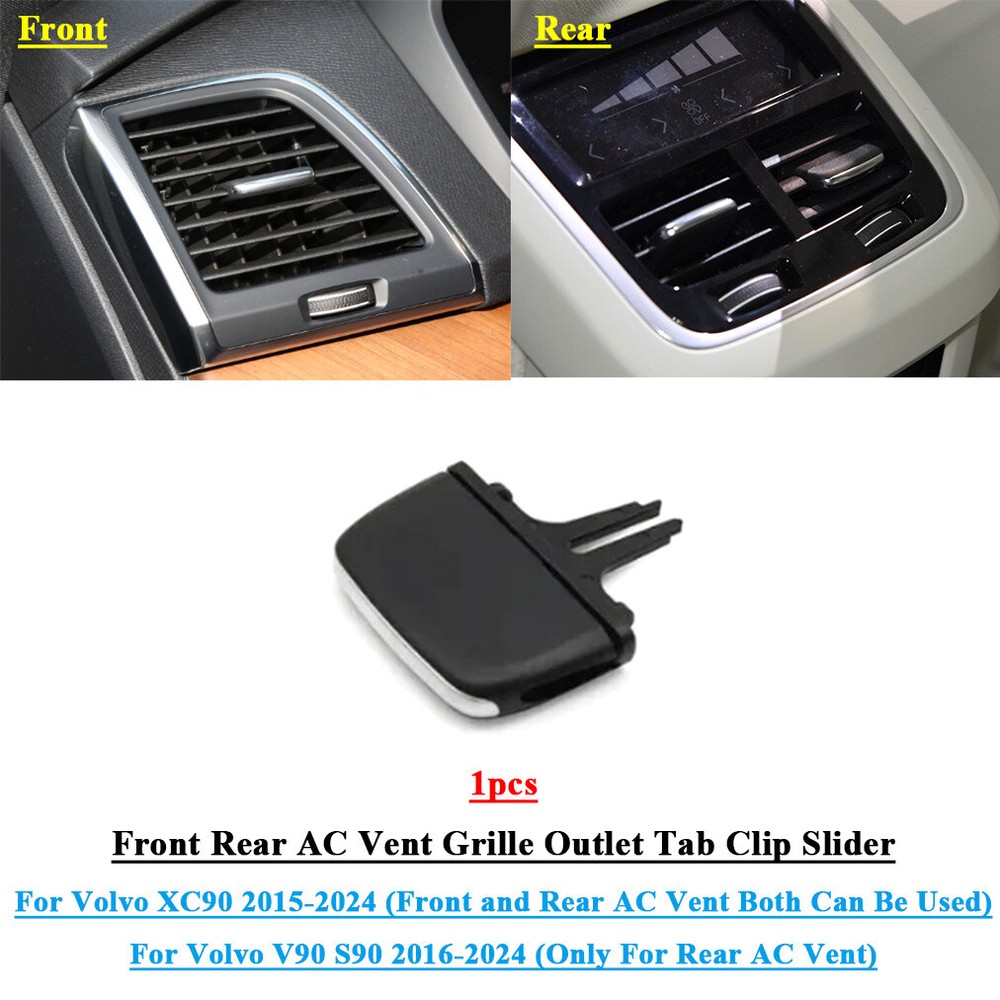 Volvo XC90 V90 S90 2015-2024 Front & Rear AC Vent Grille Clip Slider 1pc
