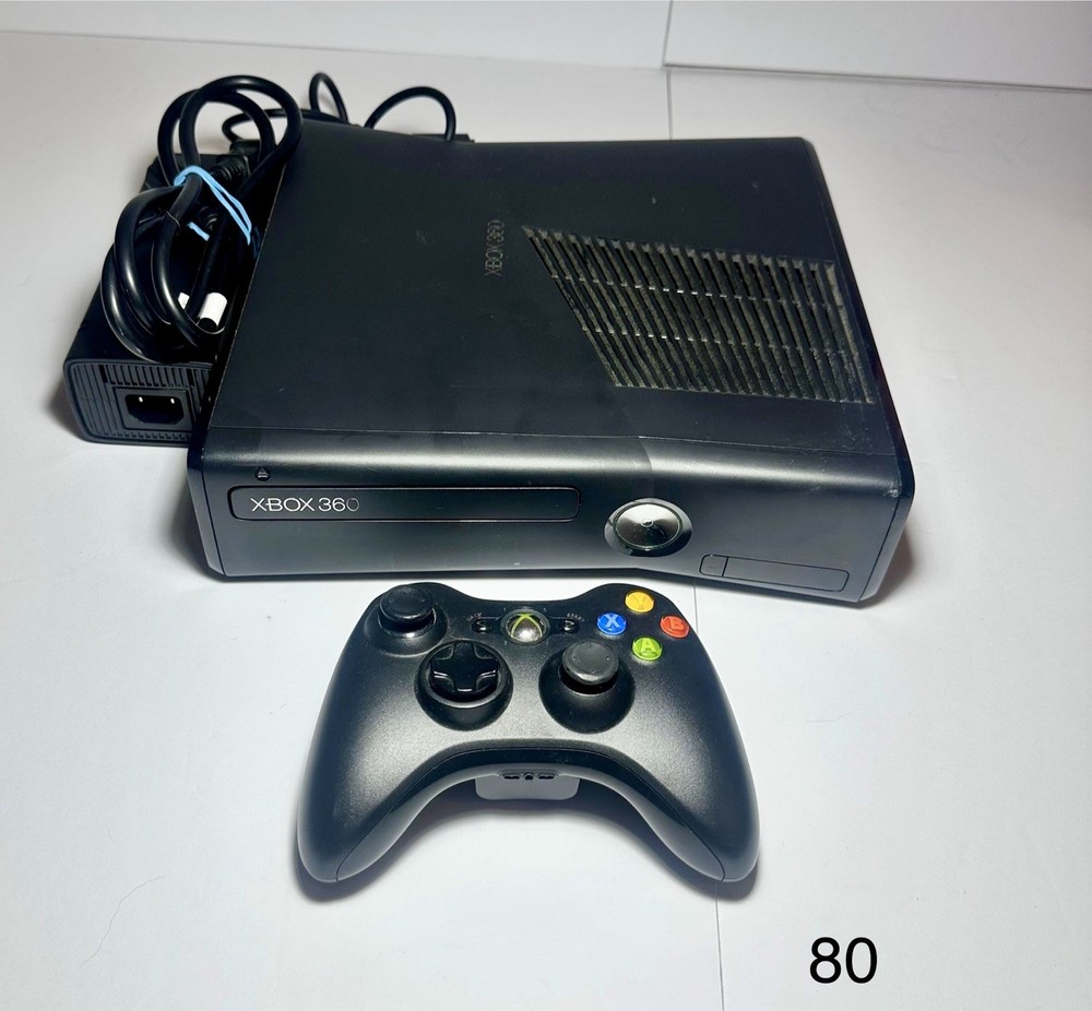 Microsoft Xbox 360 Slim 250gb Console & Controller - Black - Model 1439 - TESTED