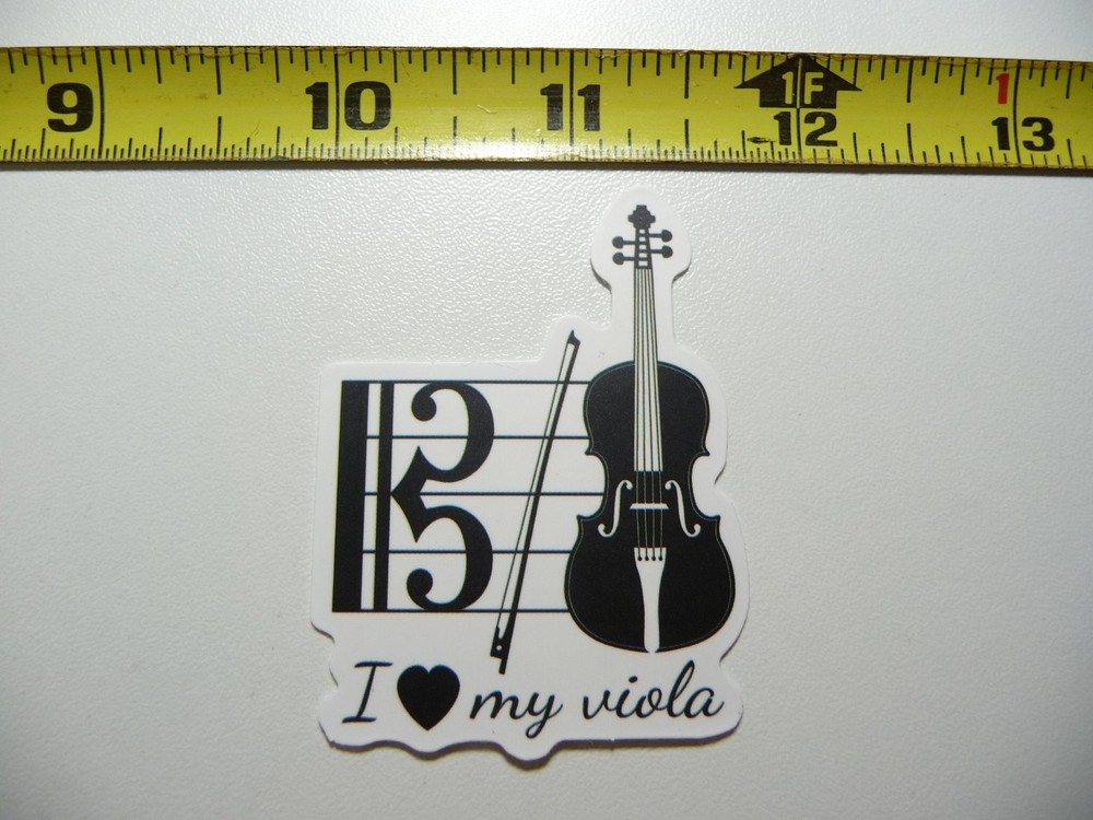 Viola Music Lover Decal Sticker for Band and Concert Enthusiasts