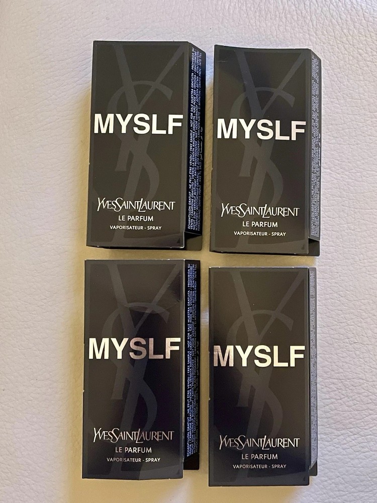 YSL YVES SAINT LAURENT MYSLF FOR MEN LE PARFUM 1.2ml .04oz x 4 COLOGNE SAMPLES