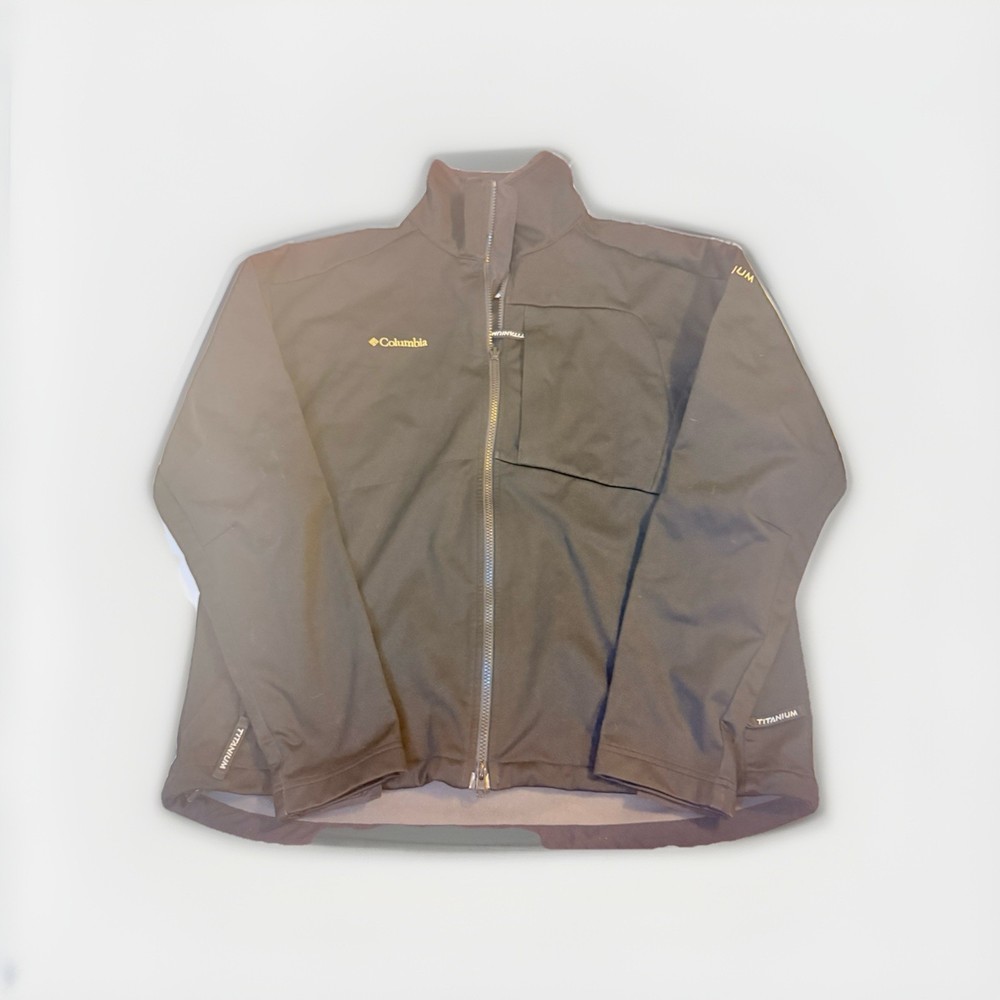 Columbia Titanium Jacket Men's XL Black Softshell Interchange Full Zip Pockets