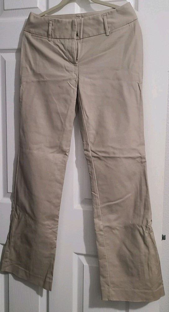 Women's Dana Buchman Signature Beige Flat Front Pants Size 4