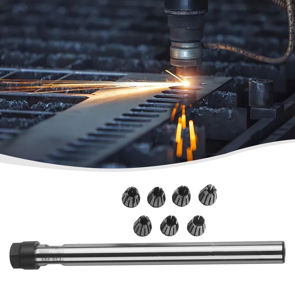 Accurate C10 ER8A 100L Collet Chuck Holder Set with 7Pcs ER8 Steel Collets-image