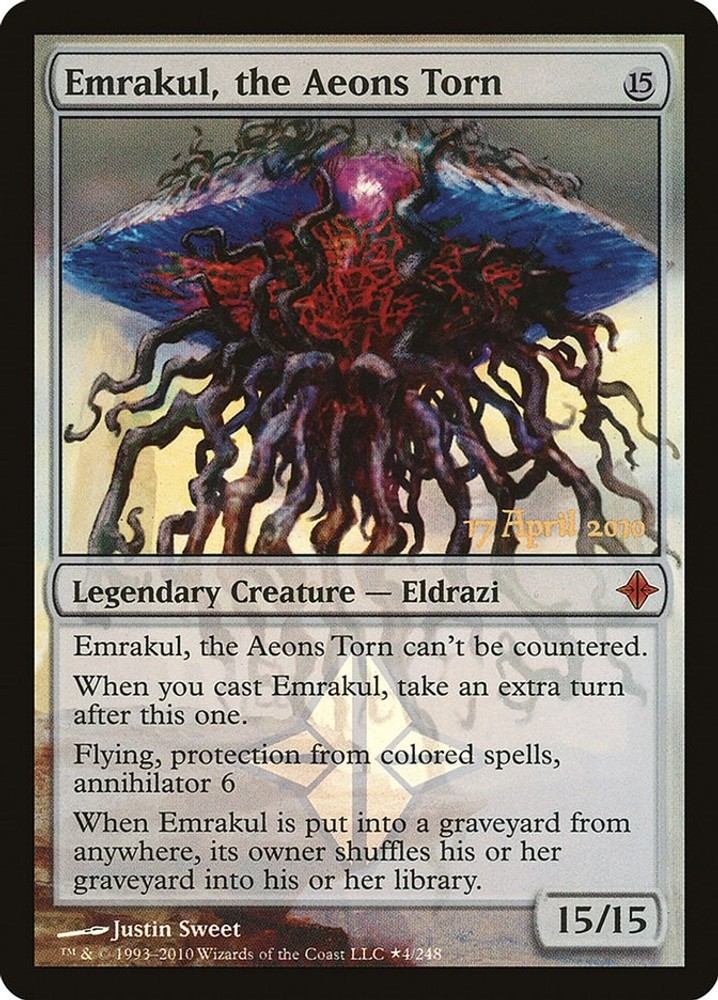 Foil Emrakul, the Aeons Torn - 4 - MP - Prerelease Cards