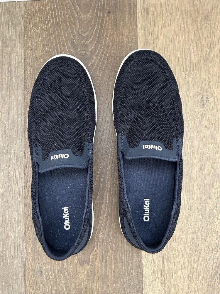Olu Kai Kakaha Men's Slip-On Shoes, Size 11.5 Navy Blue