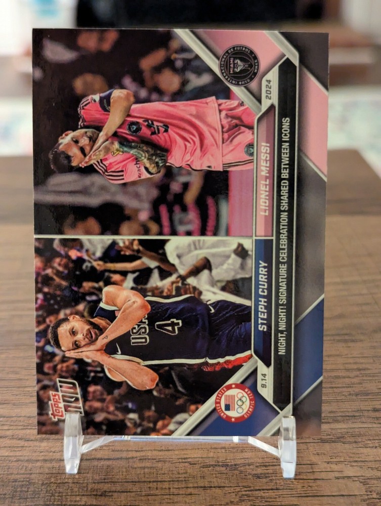 Topps now 128 Steph Curry / Lionel Messi Night, Night  2023-24