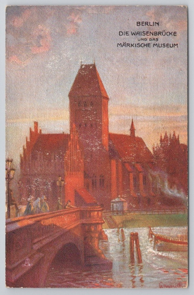 Berlin Waisenbrücke & Märkisches Museum Oilette Postcard Raphael Tuck Art