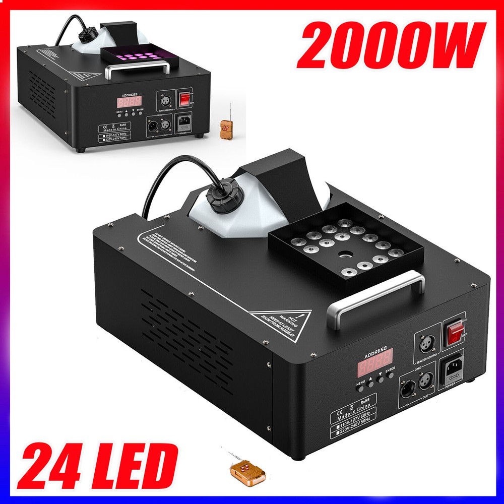 2000W RGB LED DMX Smoke Fog Machine for DJ Stage Effects