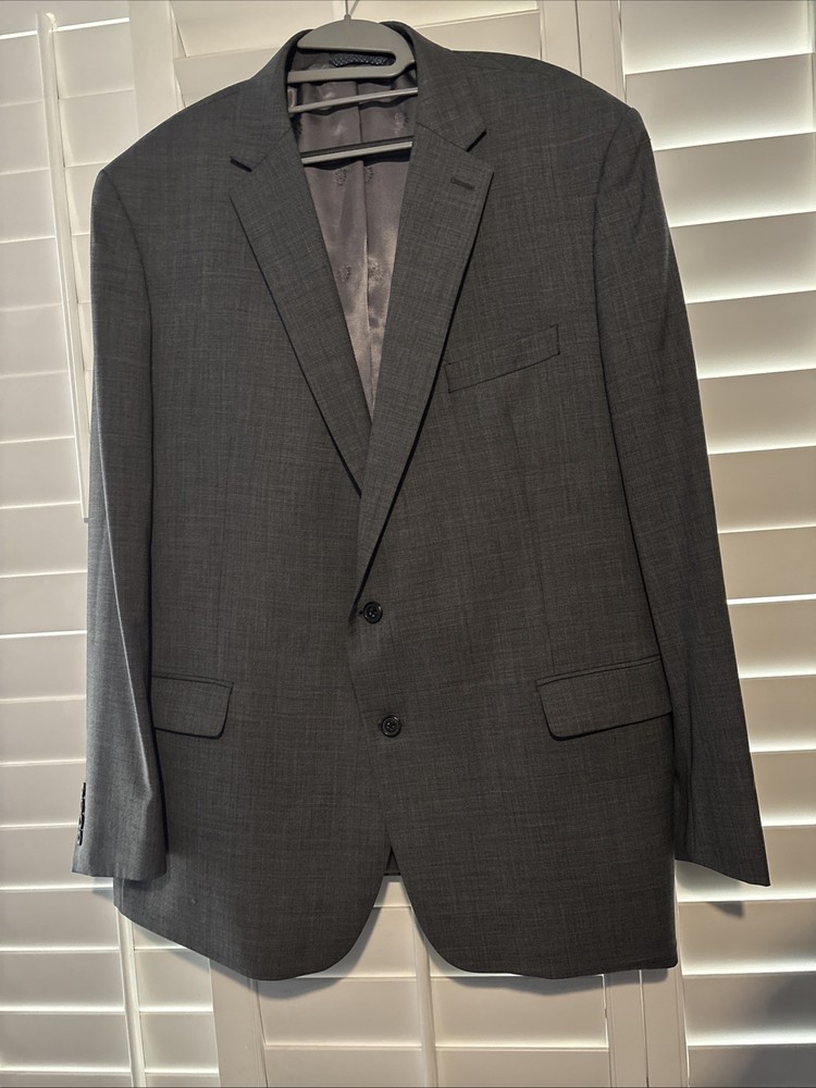 Lauren Ralph Lauren Men’s Blazer Jacket Size 50 L 100% Wool-Laine Gray 2 Button