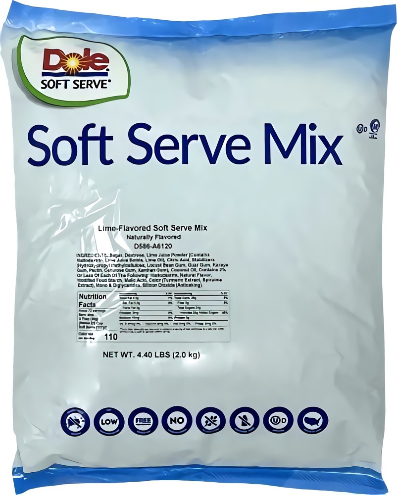Dole Lime Soft Serve Mix 4.4 lb for Creamy Frozen Treats