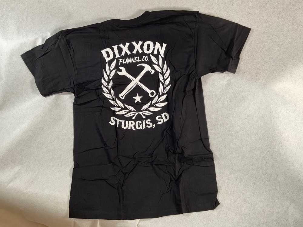 Dixxon Flannel Co Sturgis Men’s s/s Black Sketchy White Crest XL  16-G