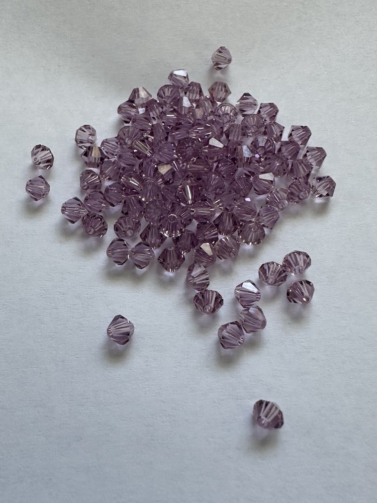 Swarovski Crystal 4mm Amethyst Bicone Beads 100pc