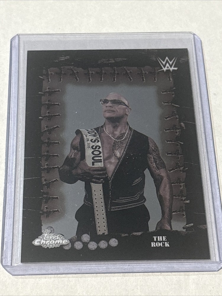 2025 Topps Chrome WWE Cactus Jack The Rock Framed Phantoms #FMP-14