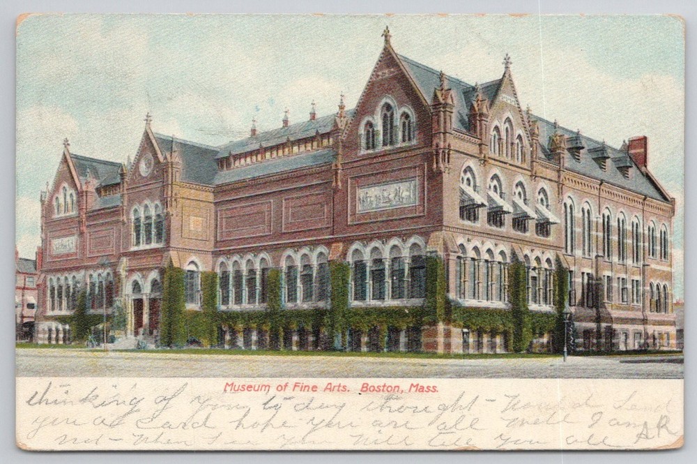 Museum of Fine Arts Boston MA Postcard 1913 Langsdorf & Co. Posted