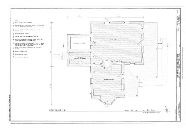 First floor plan - XIT Ranch Headquarters, Fifth West Railroad Avenue,