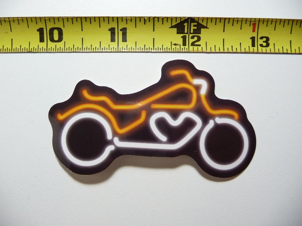 Neon heart decal sticker for motorcycle bike laptop cute funny decor