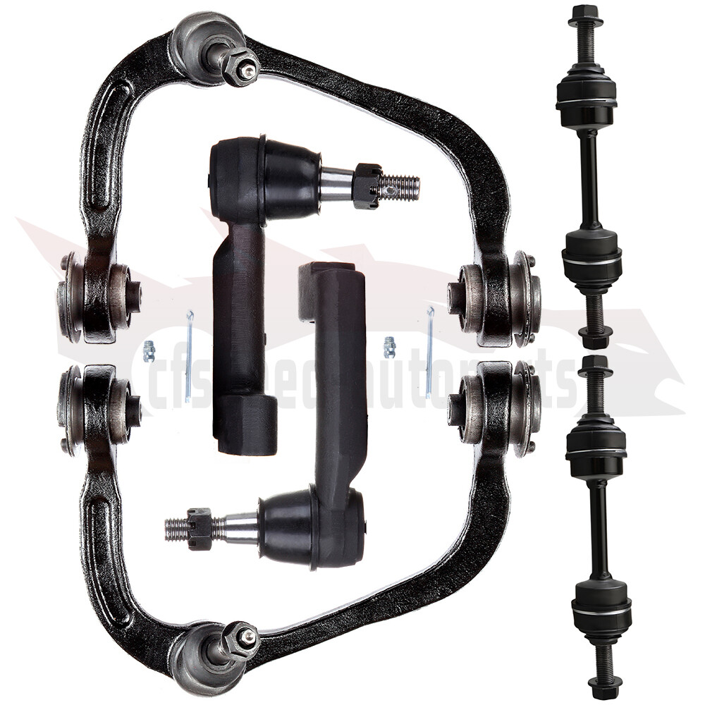 6PCS Front Upper Control Arm Ball Joints & Tie Rod End Kit for 2009-14 Ford F-150 4WD