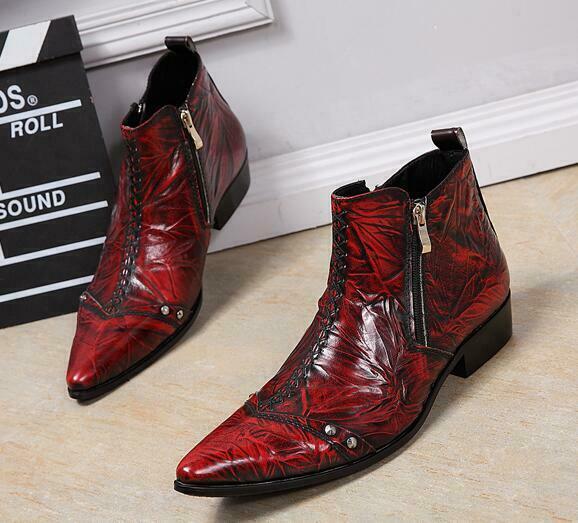 Mens Real Leather Shoes Wedding Ankle Boots Dress Formal shoes chukka