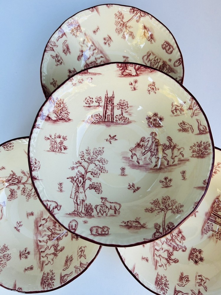 Wood & Sons Fine English 6-Piece Soup Bowl and Plate Set