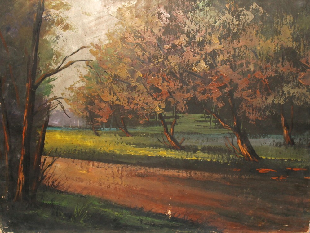 Vintage Realist Gouache Landscape Painting Perfect for Collectors