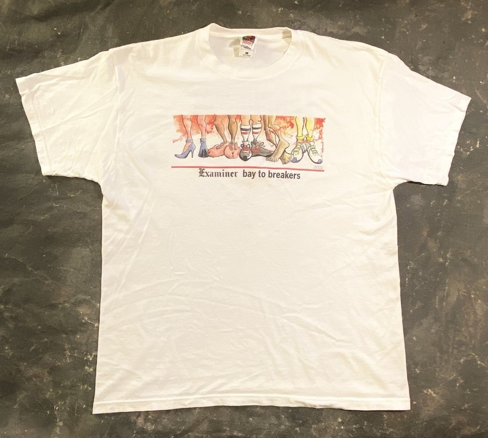 I Survived 2001 Examiner Bay To Breakers Race T Shirt XL  San Francisco