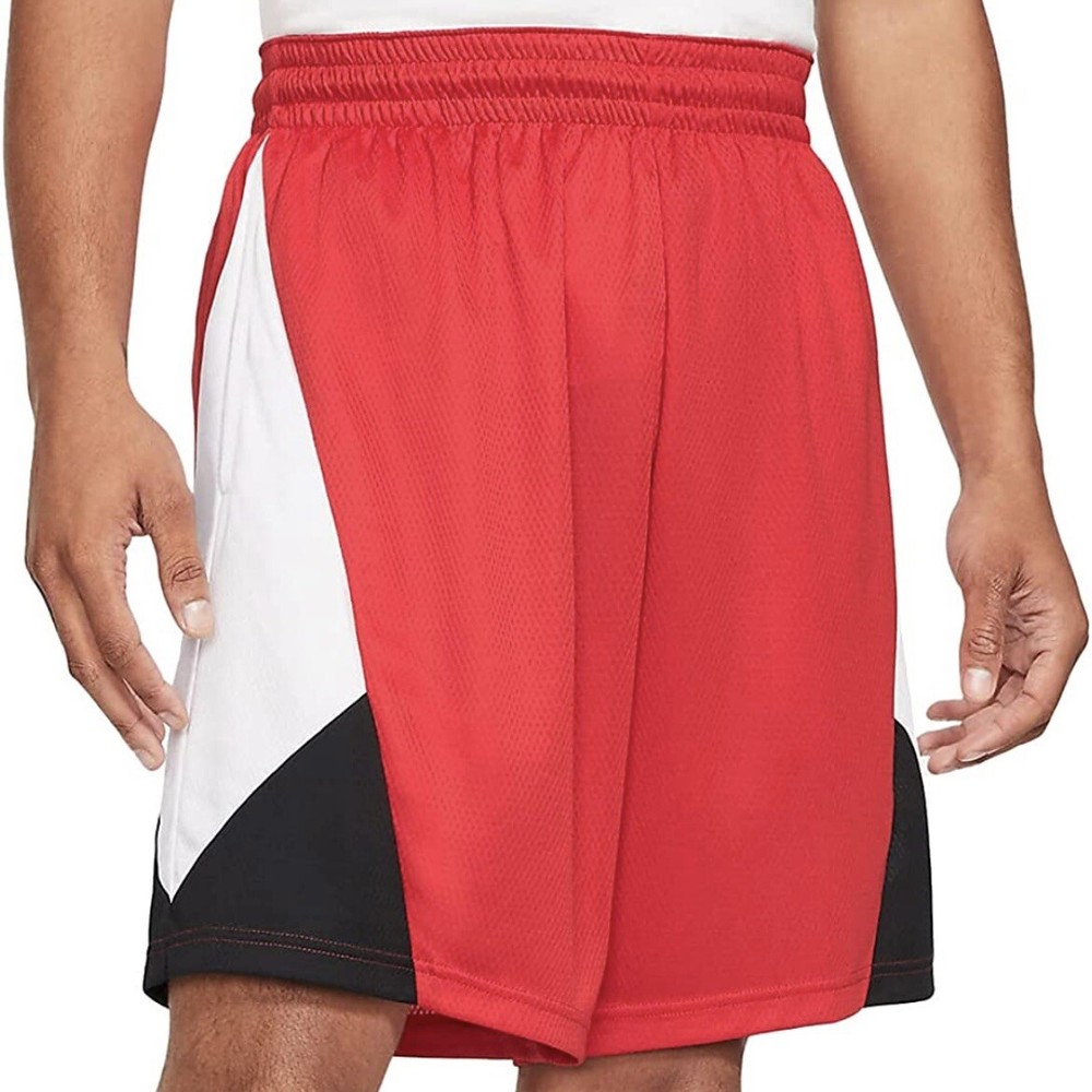 Nike Men's Dri-Fit Rival Basketball Athletic Gym Shorts Red Black White Size L