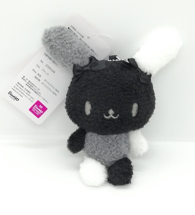 Sanrio Characters Avail Black Usahana Plush Mascot Charm Ballchain Japan Limited