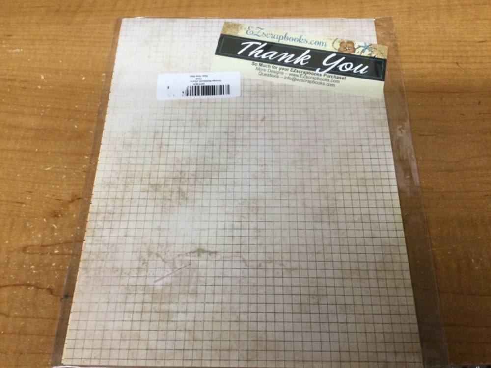 EZ Scrapbooks THANK YOU GRUNGE NOTEBOOK JOURNAL PAPER SET #7038, 8 sheets,