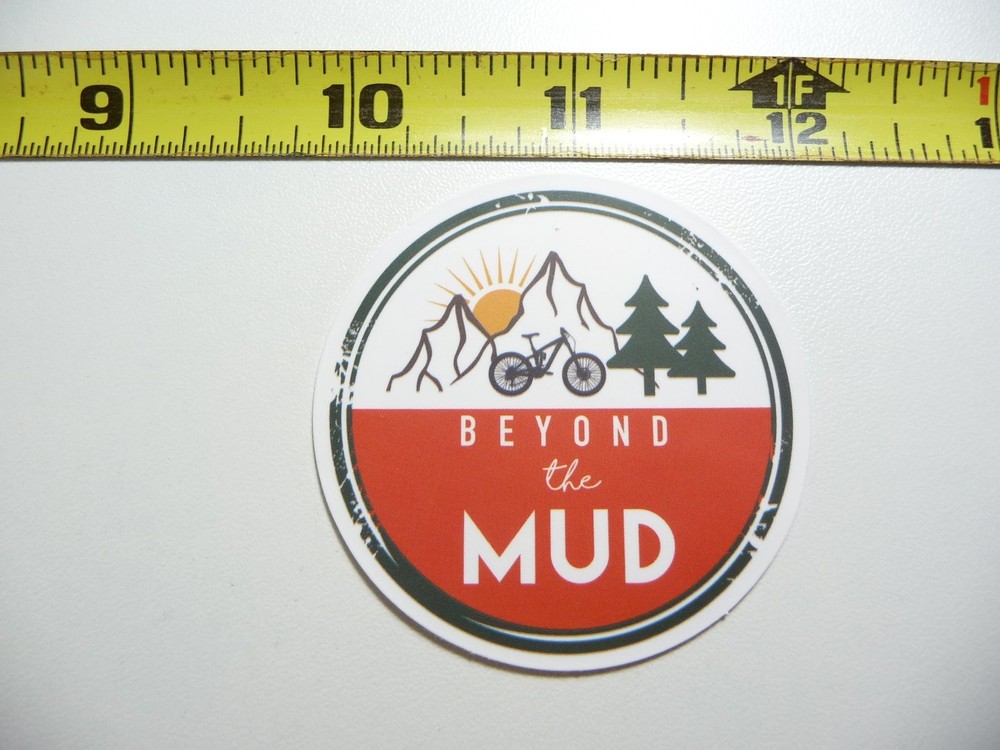 MTB Mountain Bike Mud Sunrise Decal Sticker for Riders