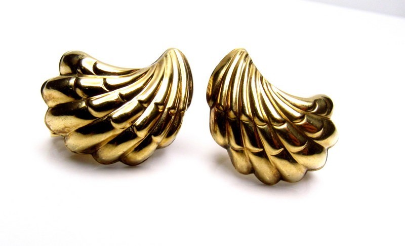 Vintage 14k Gold Filled Earrings Signed Carla
