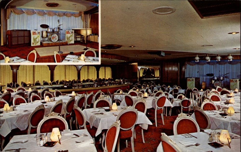Bill Bard's Imperial West Restaurant Oaklawn Illinois 1950s-60s vintage postcard