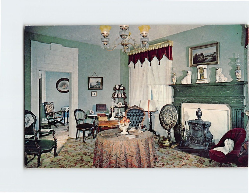 Postcard Sitting Room Beehive House Salt Lake City Utah USA