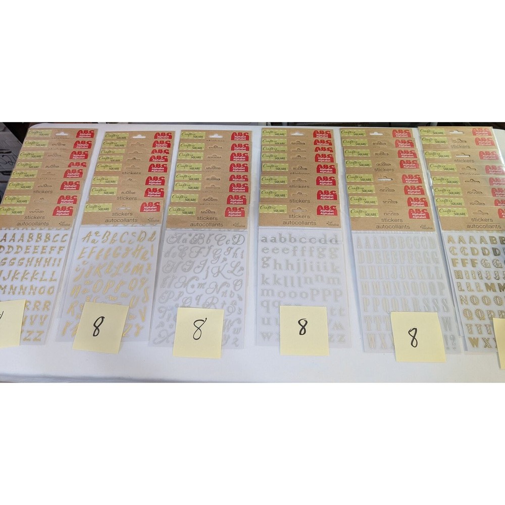 Set of 79 Packs of New Rhinestone Script Alphabet Stickers DIY Scrapbooking