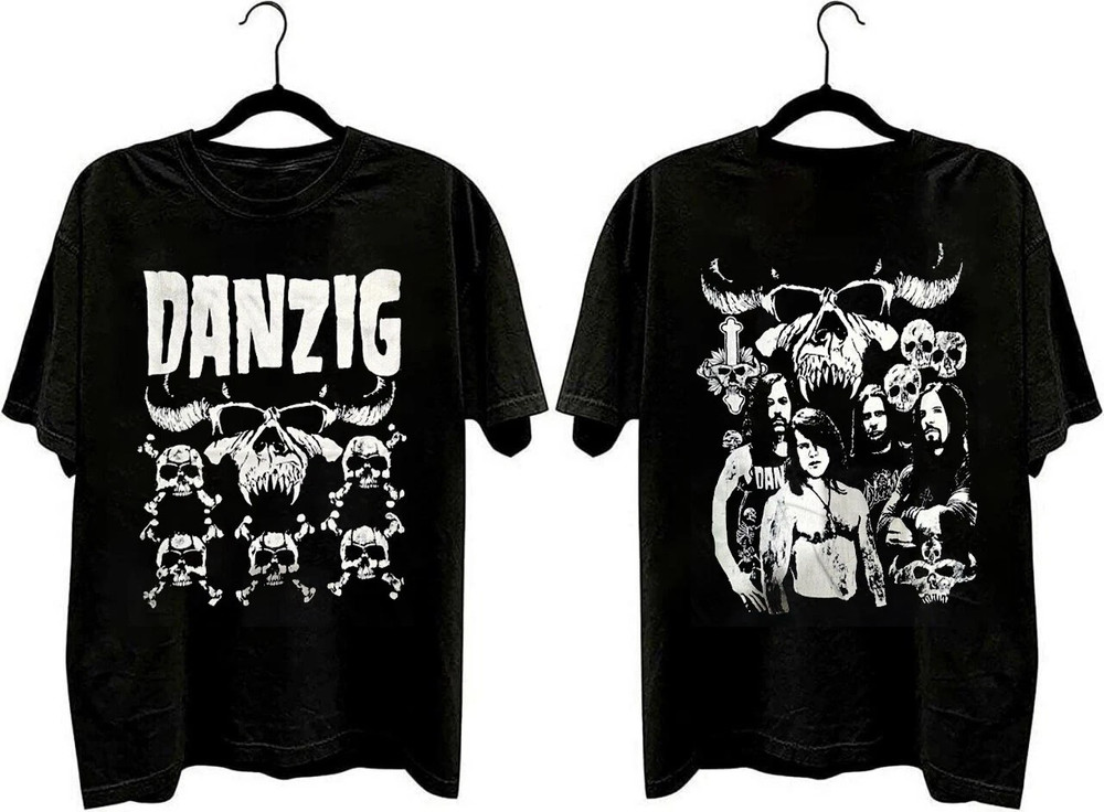 Vtg 2 sided Danzig metal band tee shirt