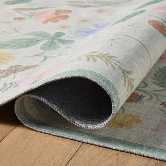 NWT Rifle Paper Co. Cotswolds Strawberry Fields Power-Loomed 2' x 5' Runner Rug