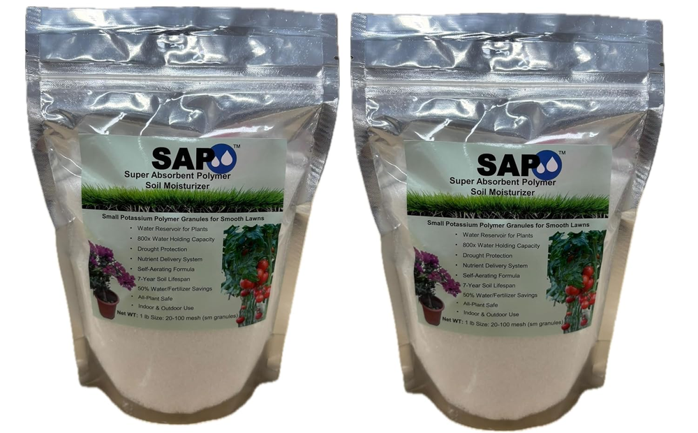 SAP 2 Pounds Water Storing Crystals Super Absorbent Hydro Gel Fine Granules Poly