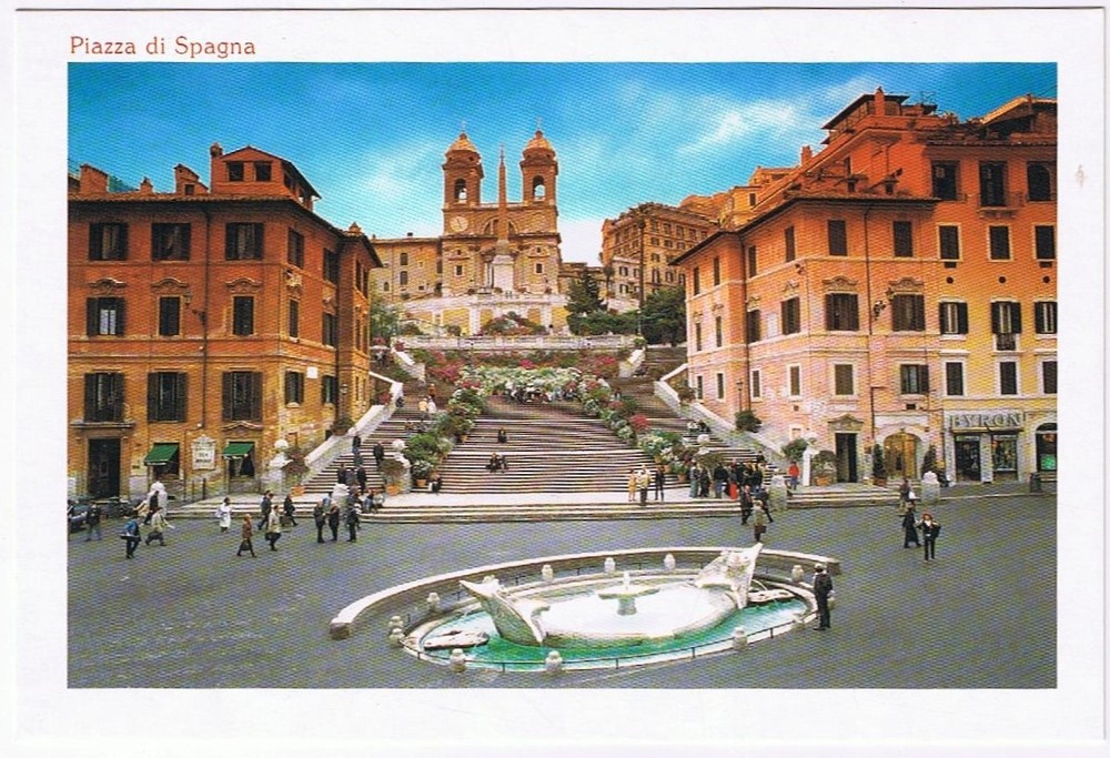 Postcard Piazza di Spagna Spain's Square Rome Italy