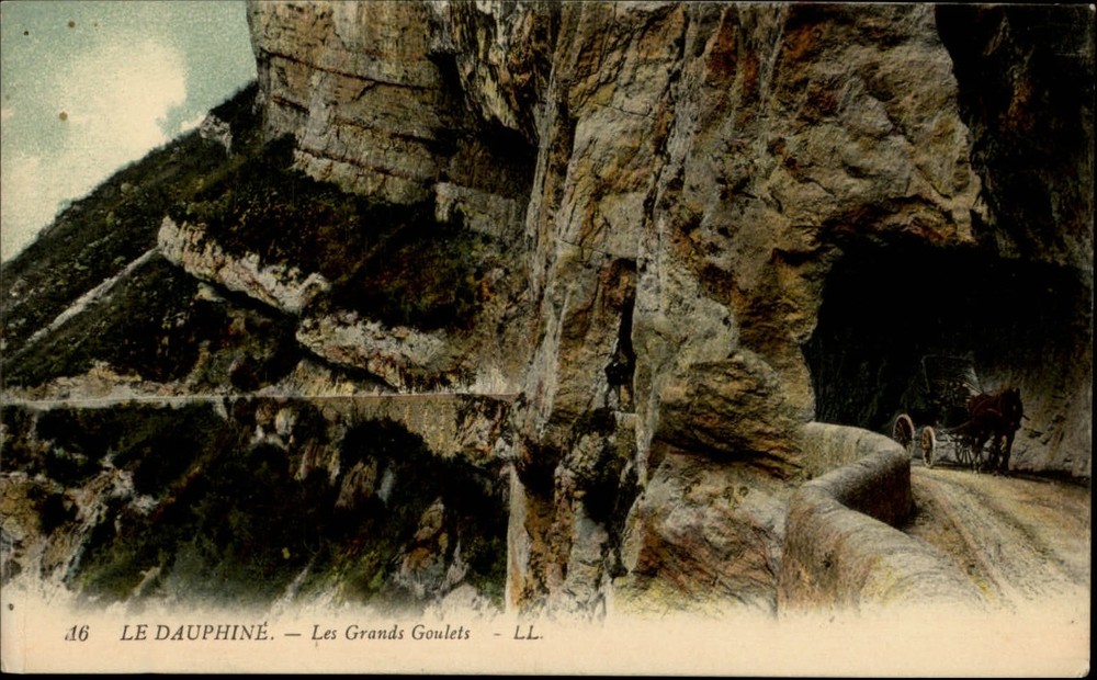 Les Grands Goulets Dauphine France vintage postcard s481