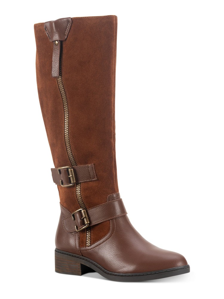 AMERICAN RAG Womens Brown Strap Zipper Collins Round Toe Leather Boots 6.5 M