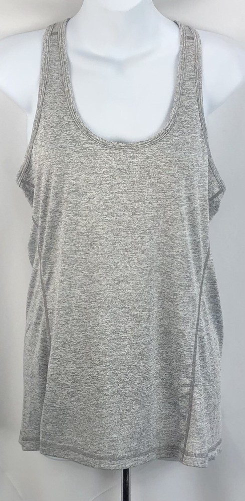 NWOT Icyzone Halter tank top m Gray ScoopNeck Yoga Workout Activewear Exercise