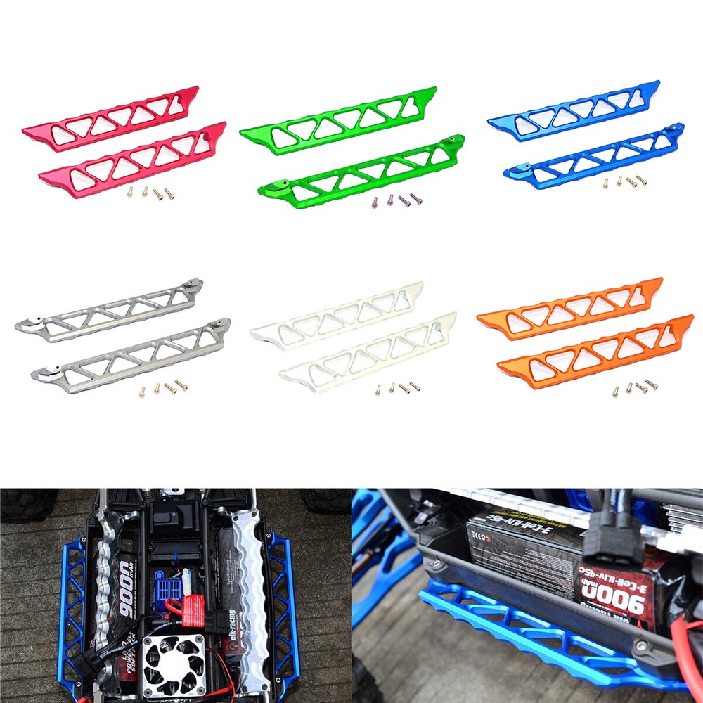 Durable RC Side Metal Skid Plate with Screws for Traxxas X-Maxx 1:5 Scale Car