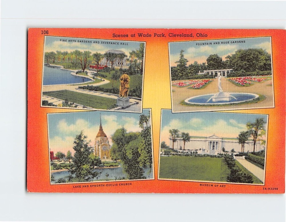 Postcard Scenes at Wade Park Cleveland Ohio USA
