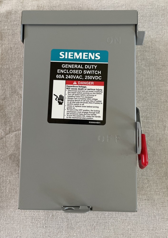 Siemens GNF222RA Nonfusible Single Throw Safety Switch, General Duty, 240V Ac,