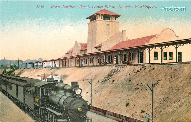 WA, Everett, Washington, Great Northern Depot, Edward H. Mitchell No. 2756