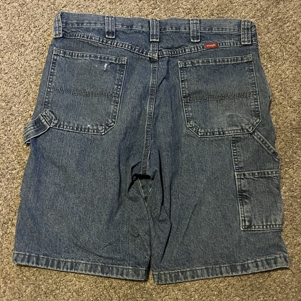 Wrangler Relaxed Fit Jean Shorts Jorts Men Size 34 Denim Blue Casual