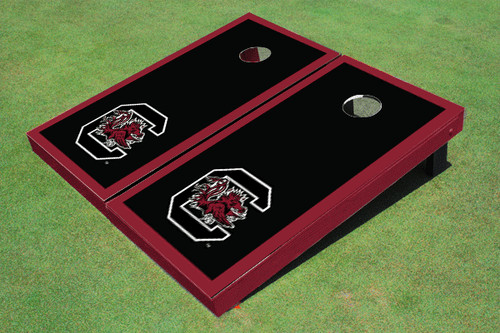 University Of South Carolina Garnet Matching Border Cornhole Boards