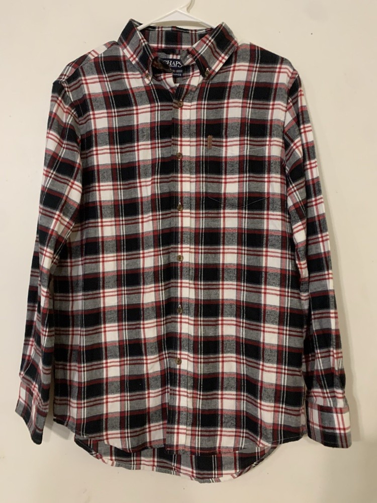CHAPS Men's Long Sleeve Button Down Collar shirt small