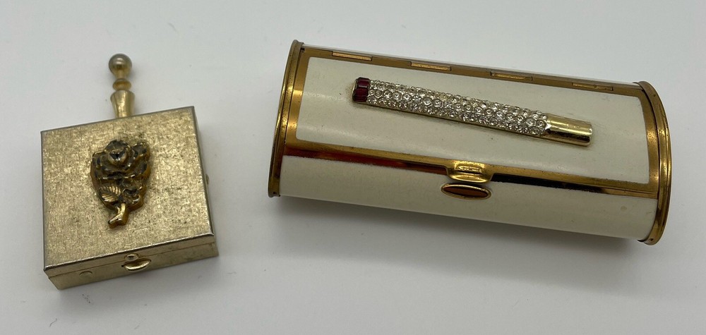 Vintage Enamel Cigarette Case & Small Portable Ashtray