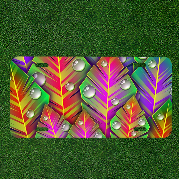 Custom Abstract Colorful Personalized Car License Plate Design